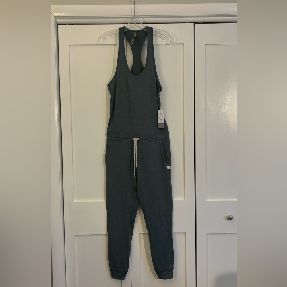 New Vurori Lux Jumpsuit Stone Heather XS Tank Top Joggers NWT